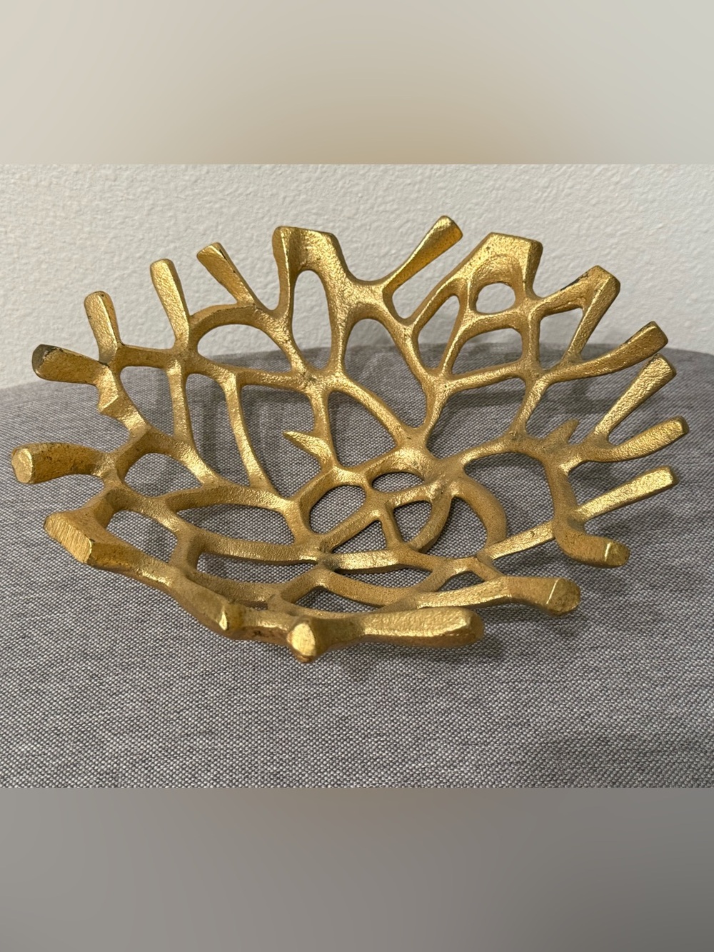 Sculptural Gold Decorative Bowl - Picture 2 of 3